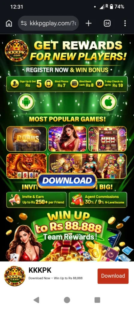 KKKPK Game dashboard